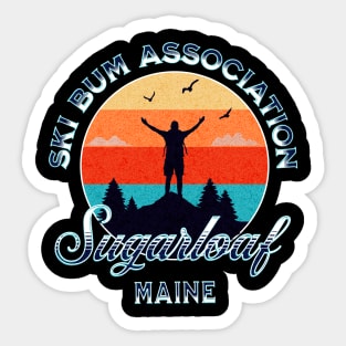 Ski bum Association Sugarloaf Mountain Chapter man in the sunshine Sticker